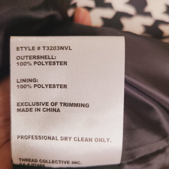 NVLT Belted Lined Herringbone Trench Coat - Size Medium NWT - Picture 6 of 12